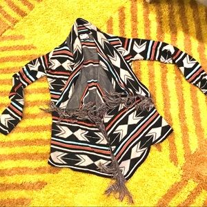 Aztec print cardigan